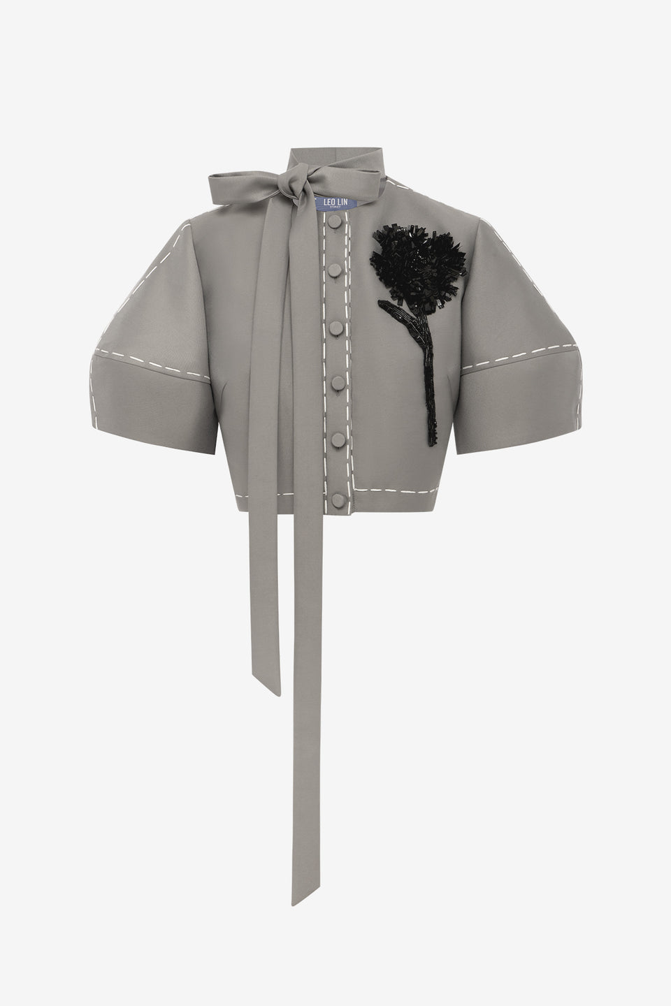 Molly Puff Sleeve Top - Steel Blouse/Shirts