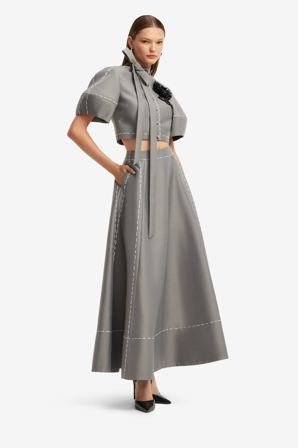 Elina Maxi Skirt - Steel Skirts