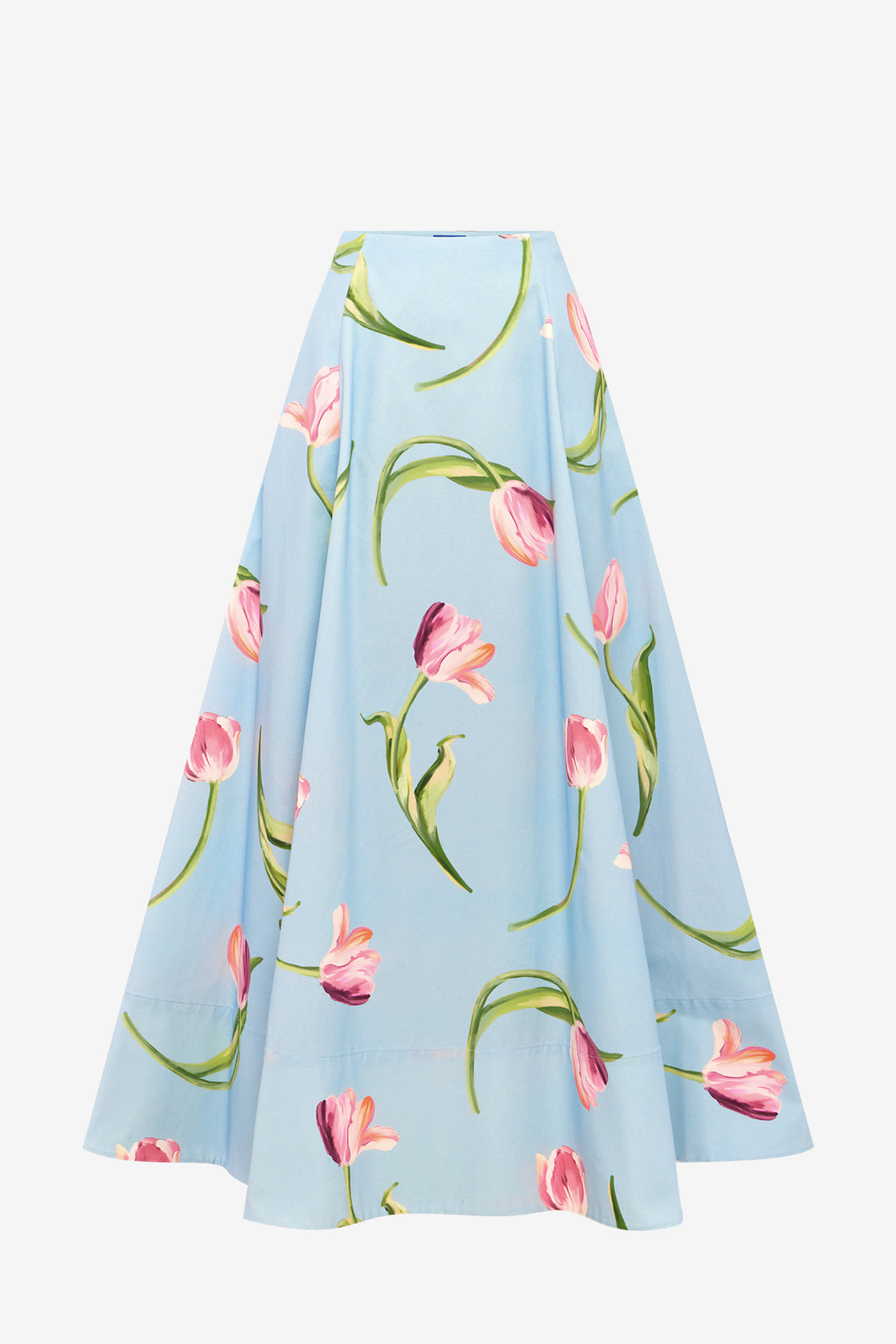 Elina Maxi Skirt - Tulip Print in Blue Skirts