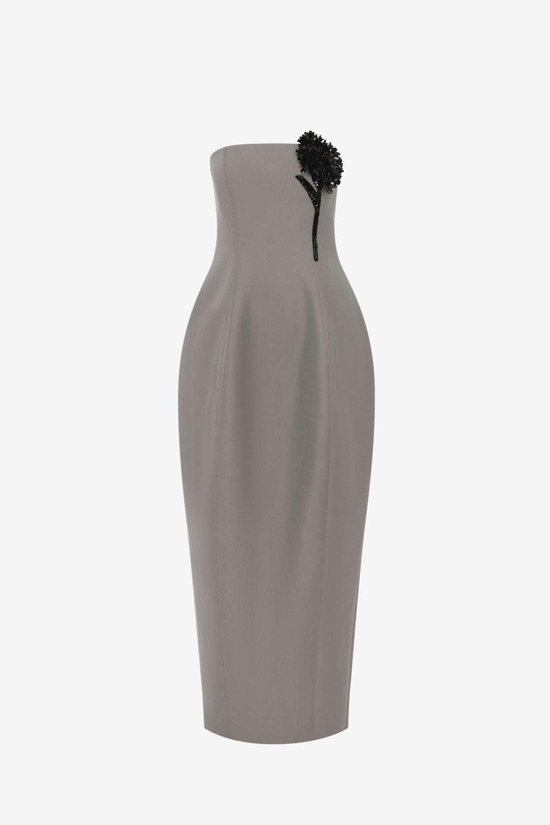 Jessica Cocoon Bustier Maxi Dress - Steel Dress Maxi