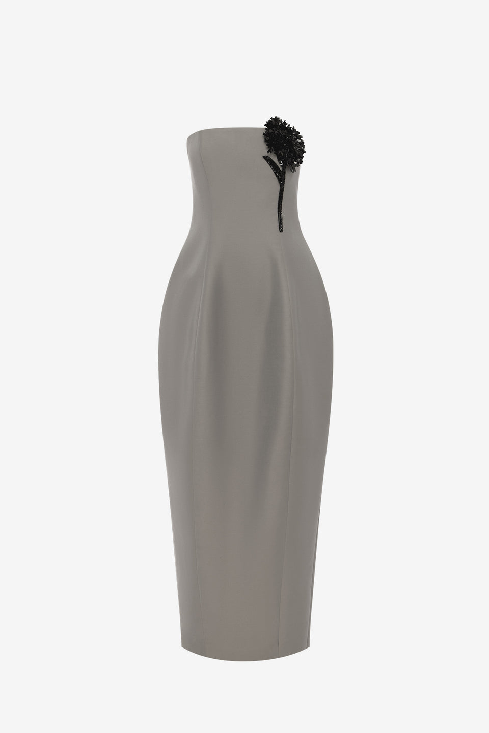 Jessica Cocoon Bustier Maxi Dress - Steel Dress Maxi