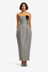 Jessica Cocoon Bustier Maxi Dress - Steel Dress Maxi