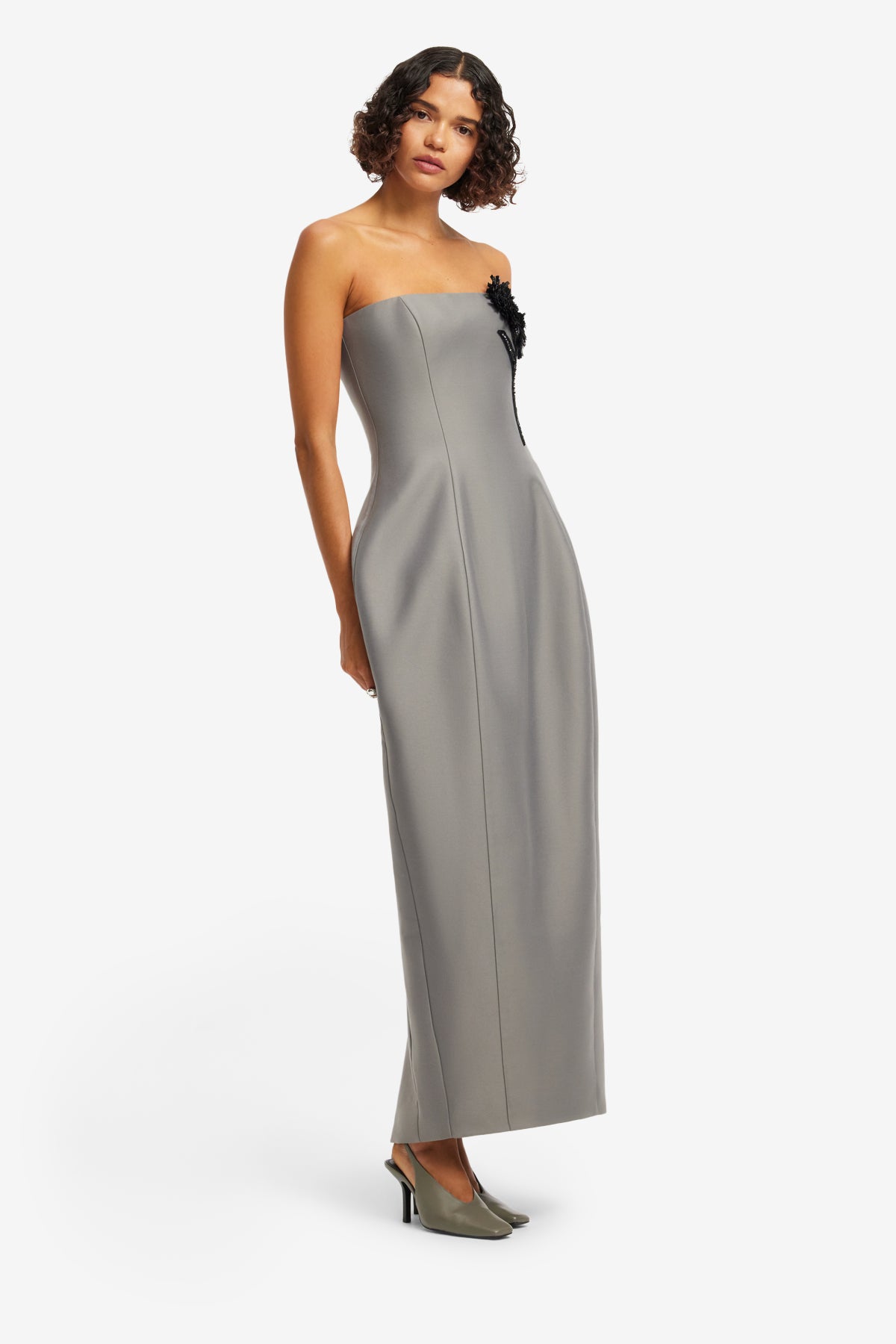 Jessica Cocoon Bustier Maxi Dress - Steel – LEO LIN