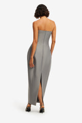 Jessica Cocoon Bustier Maxi Dress - Steel Dress Maxi