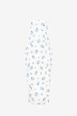Jessica Cocoon Bustier Maxi Dress - Ditsy Floral Print in Snow Dress Maxi