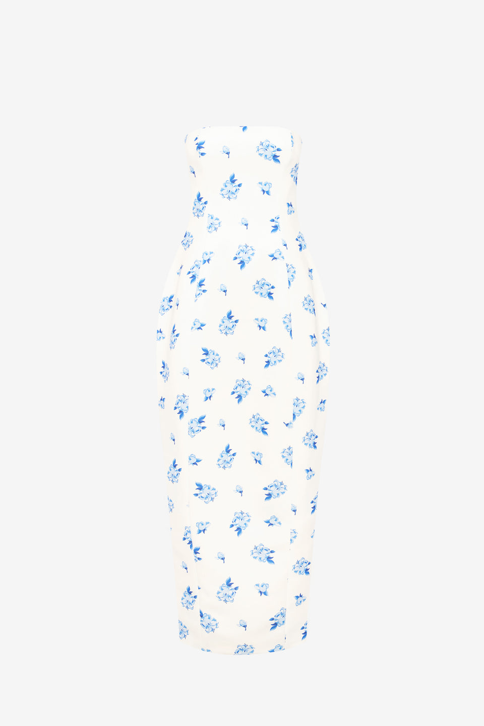 Exclusive LEO LIN Jessica Cocoon Bustier Maxi Dress - Ditsy Floral Print in Snow