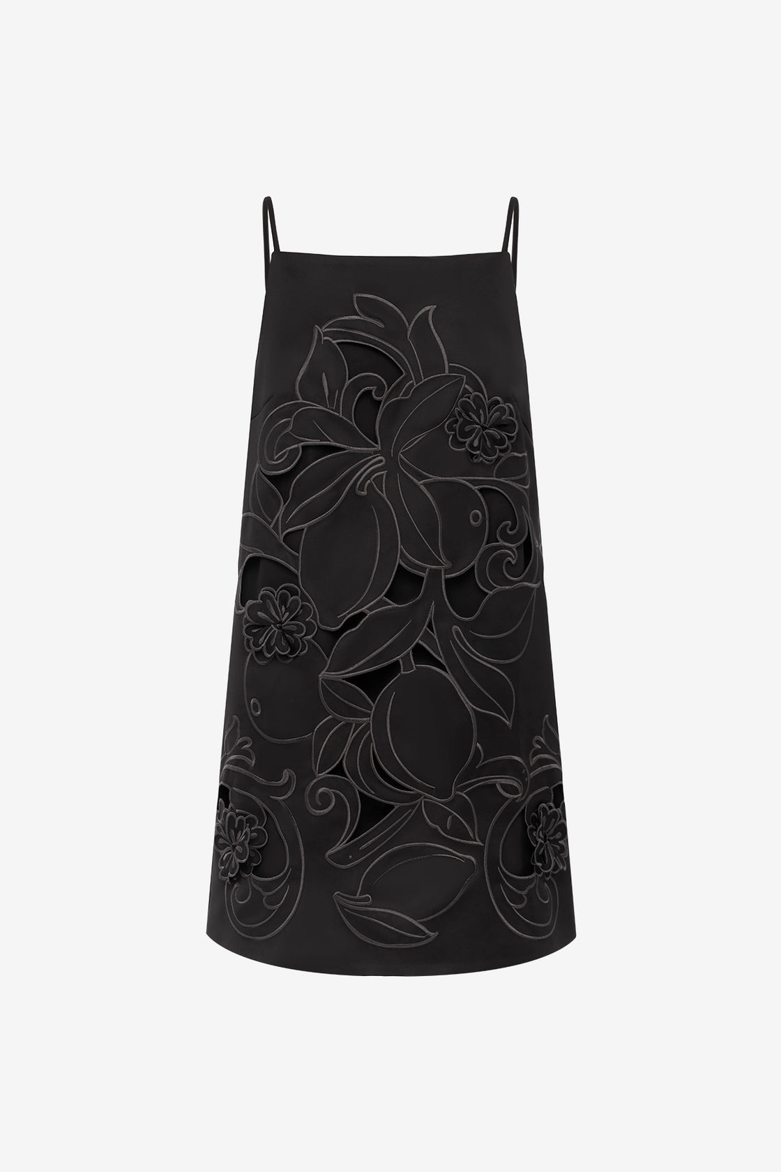 Exclusive LEO LIN Leia Applique Mini Dress - Ebony