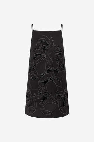 Exclusive LEO LIN Leia Applique Mini Dress - Ebony