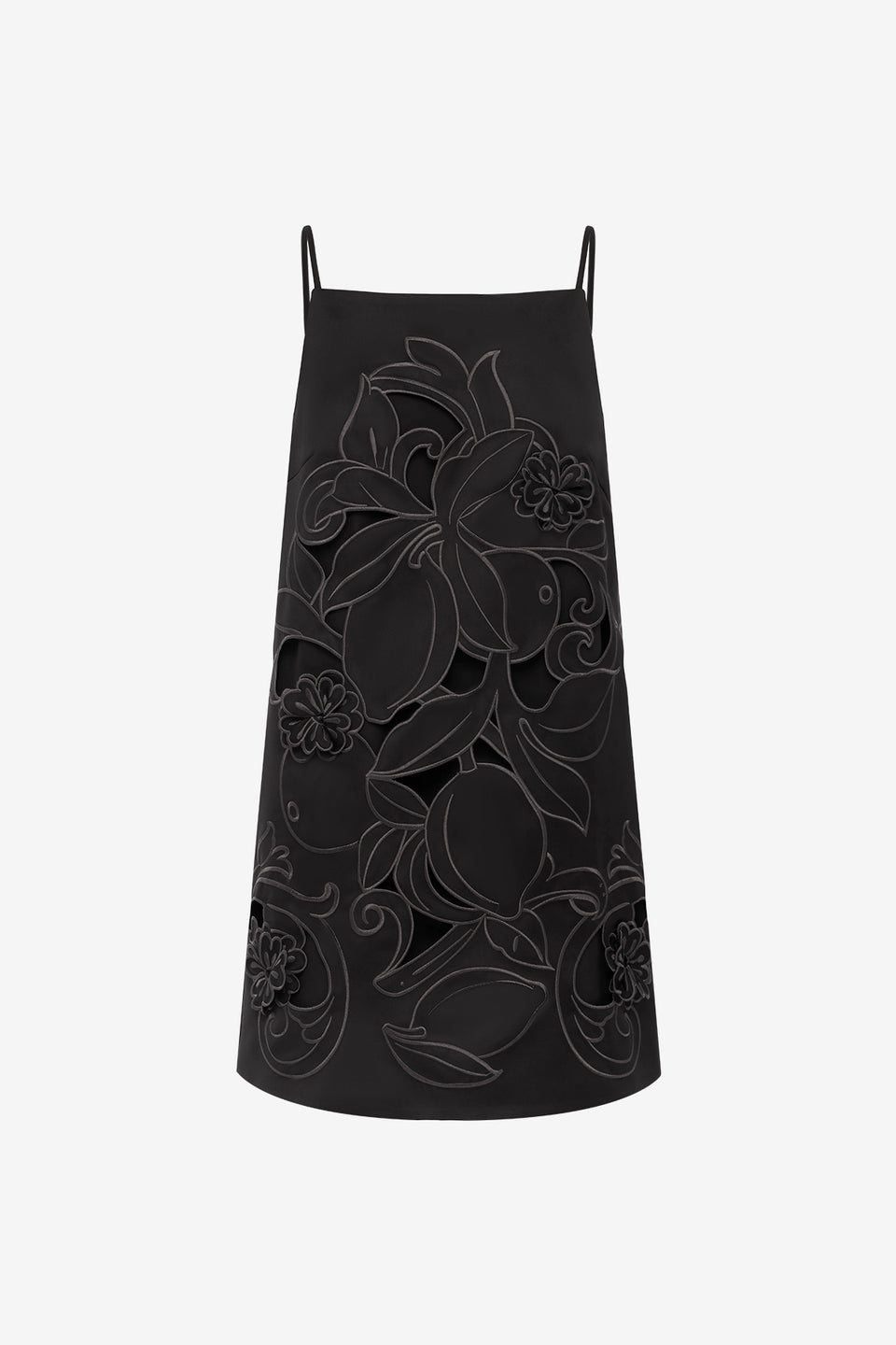 Exclusive LEO LIN Leia Applique Mini Dress - Ebony