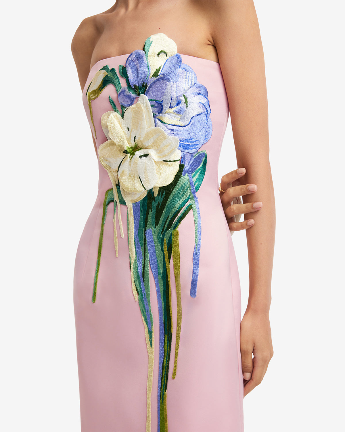 rayna floral-appliqud crepe maxi dress Leo Lin, Rayna floral-appliqu crpe maxi dress Wedding Dress Save 50%