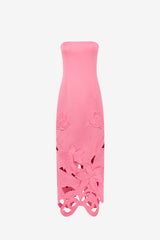 Rayna Appliqué Bustier Maxi Dress - Lily in Fuchsia Dress Maxi