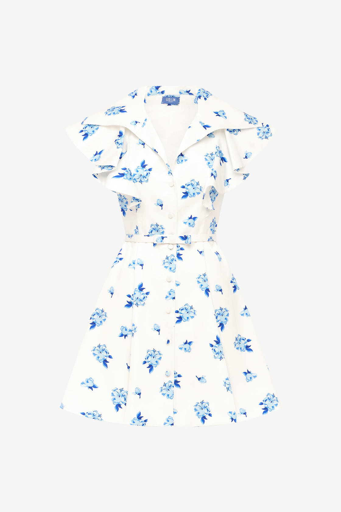 Isla Mini Dress - Ditsy Floral Print in Snow Dress Mini