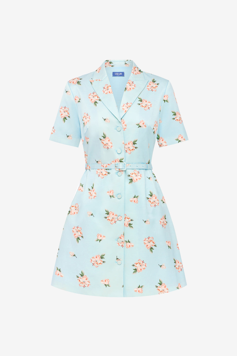 Exclusive LEO LIN Brigitte Mini Dress - Ditsy Floral Print in Blue