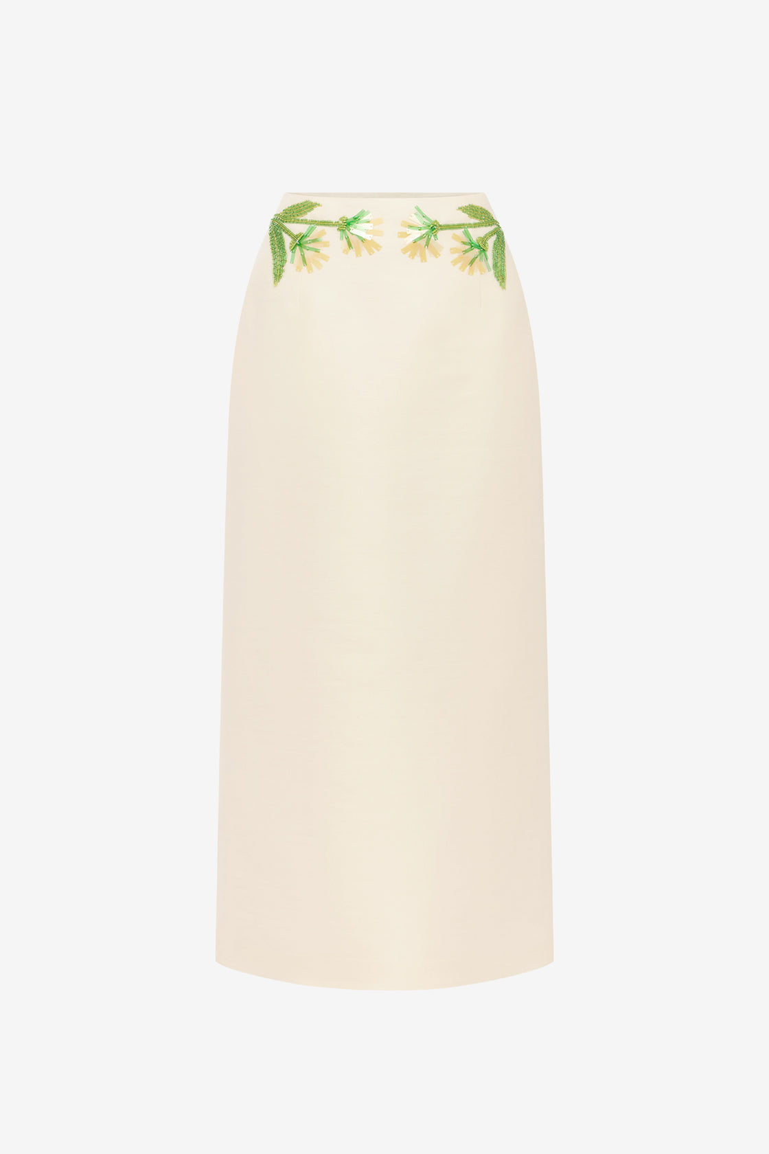 Exclusive LEO LIN Quinn Embellished Wool Midi Skirt - Wildflower