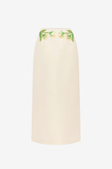 Quinn Embellished Wool Midi Skirt - Wildflower Skirts