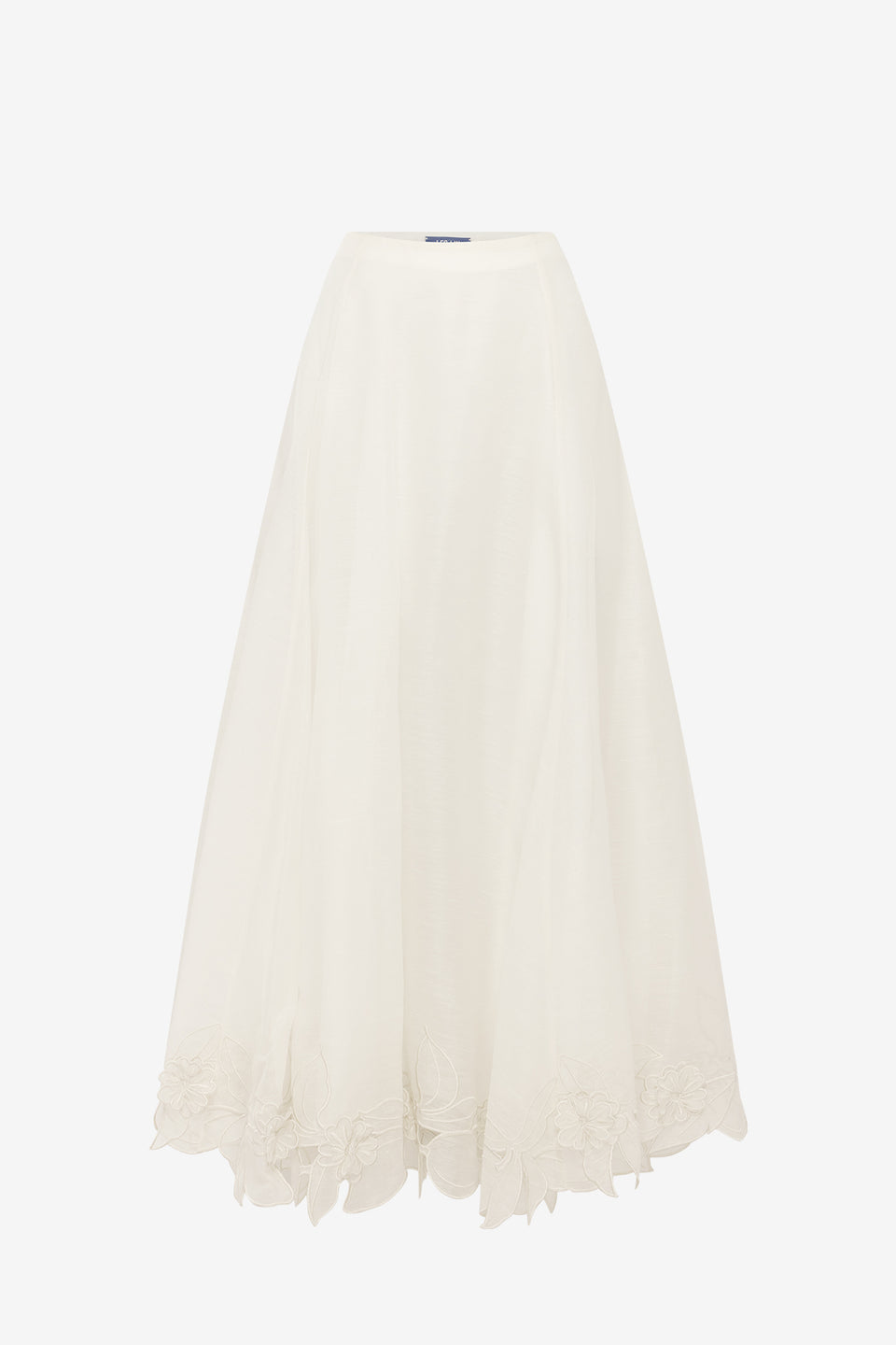 Exclusive LEO LIN Leila Applique Midi Skirt - Snow