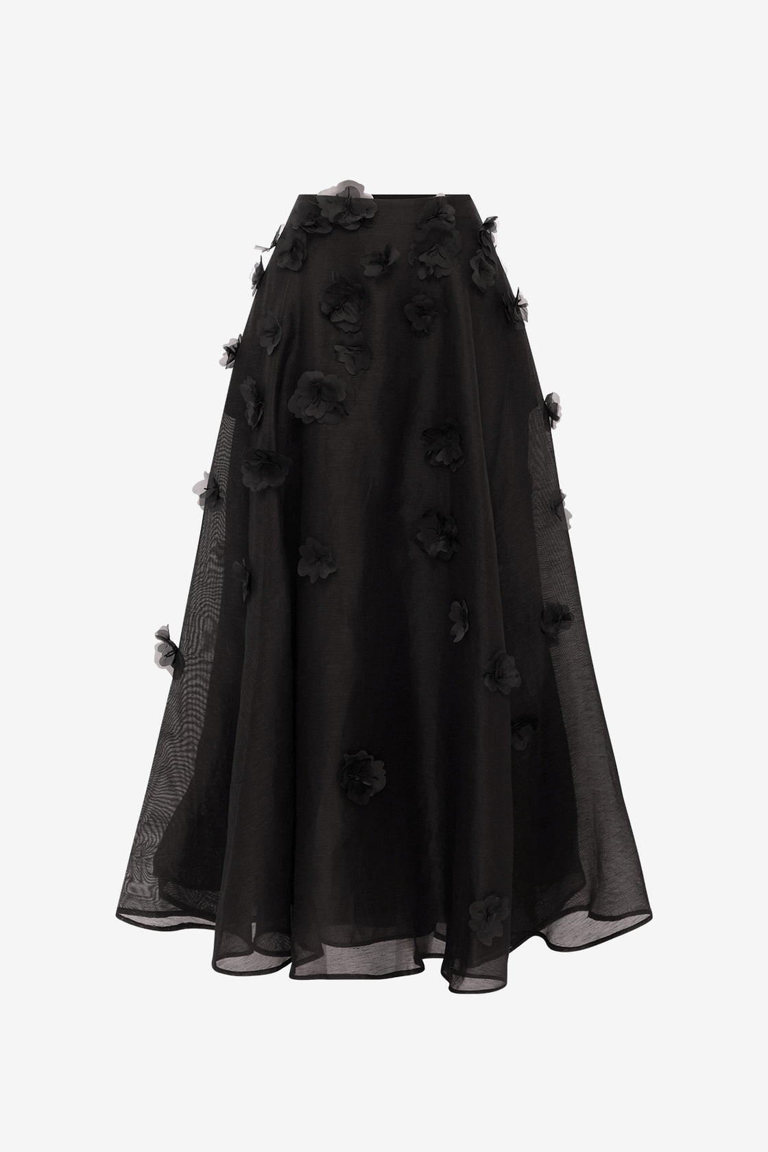 Leila Petal Midi Skirt - Ebony Skirts