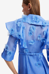 Anya Petal Midi Dress - Azure Dress Midi