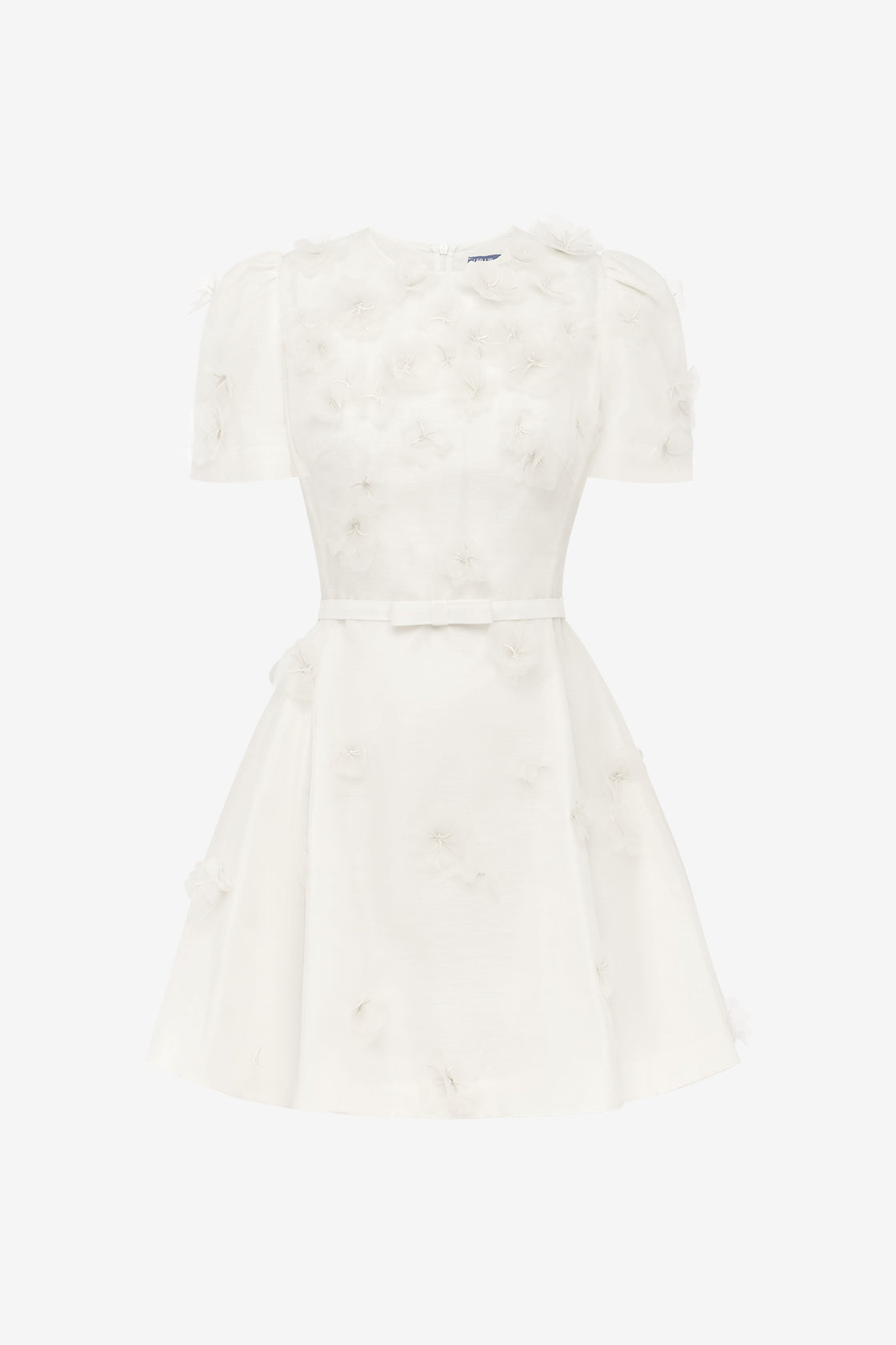 Exclusive LEO LIN Elyse Petal Short Sleeve Mini Dress - Snow