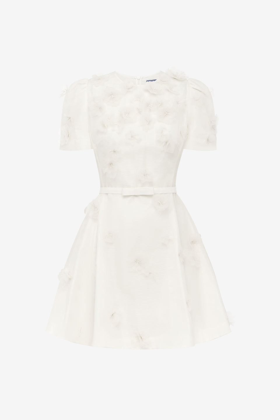 Exclusive LEO LIN Elyse Petal Short Sleeve Mini Dress - Snow