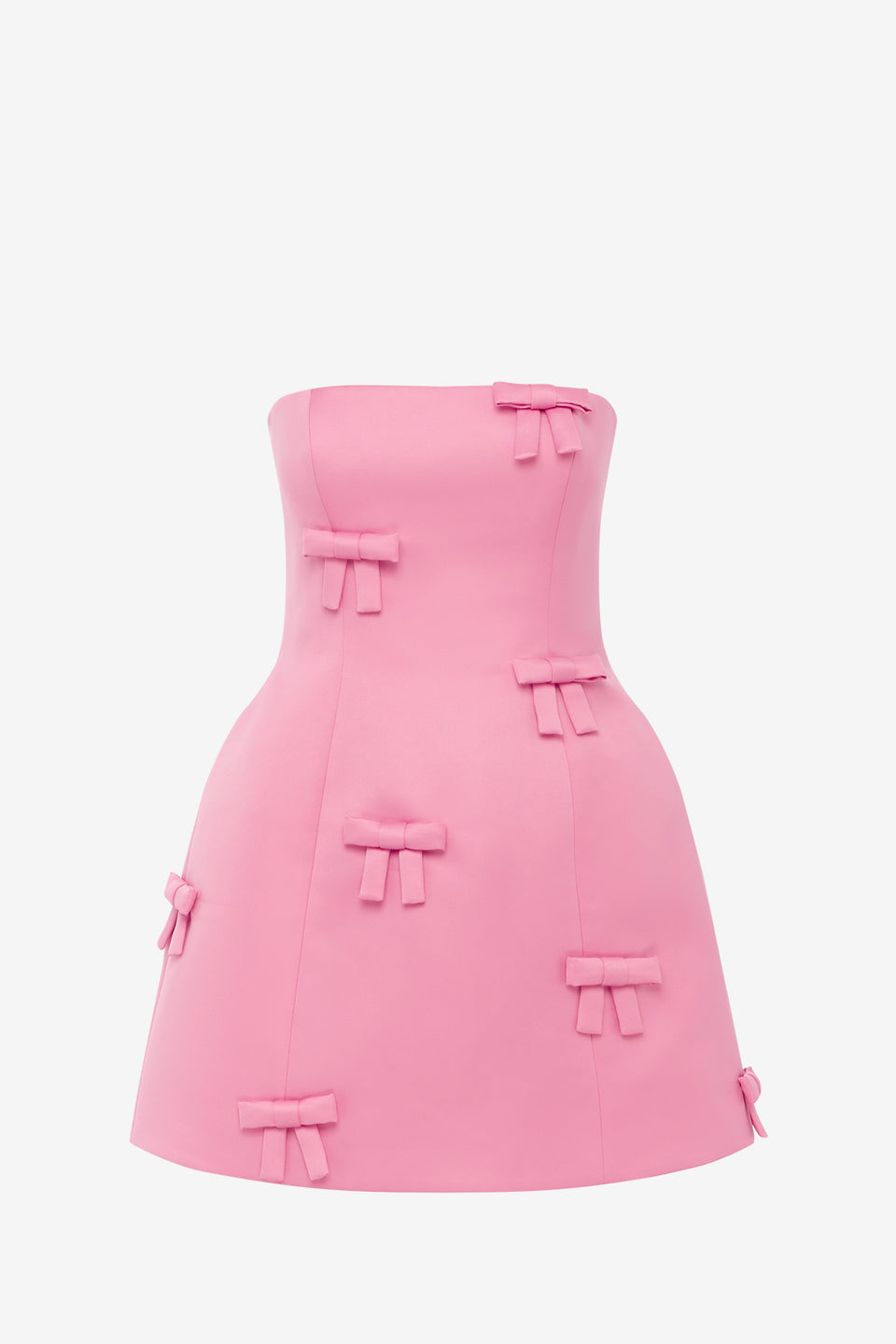 Exclusive LEO LIN Roselle Bow Mini Dress - Fuchsia