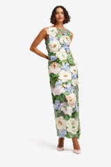 Fleur Floral Hand-Embroidered Backless Maxi Dress - Blossom Dress Maxi