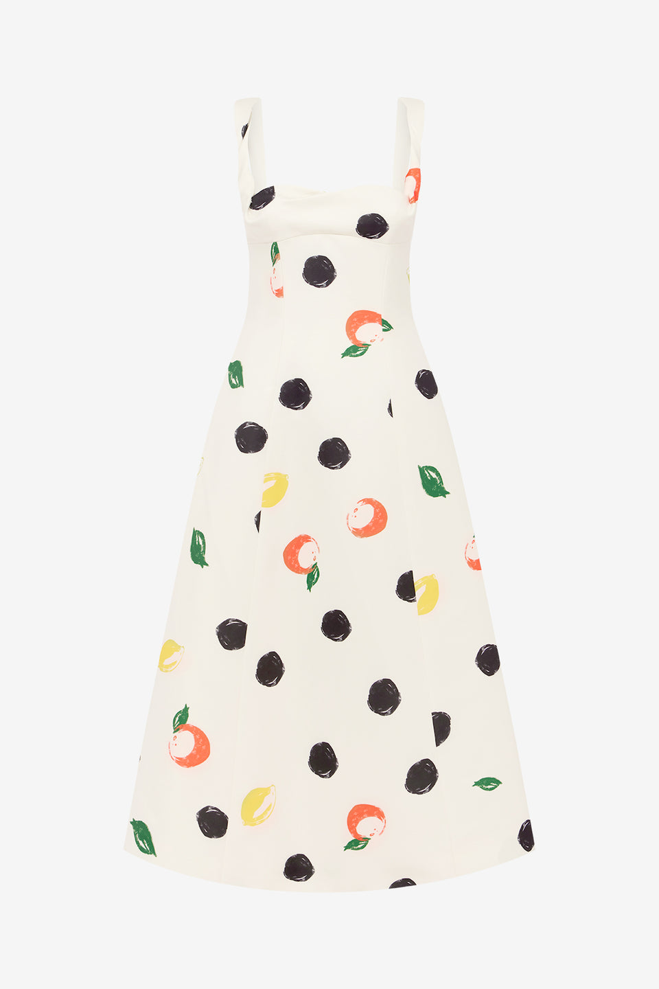 Exclusive LEO LIN Beatrice Midi Dress - Citrus Spots