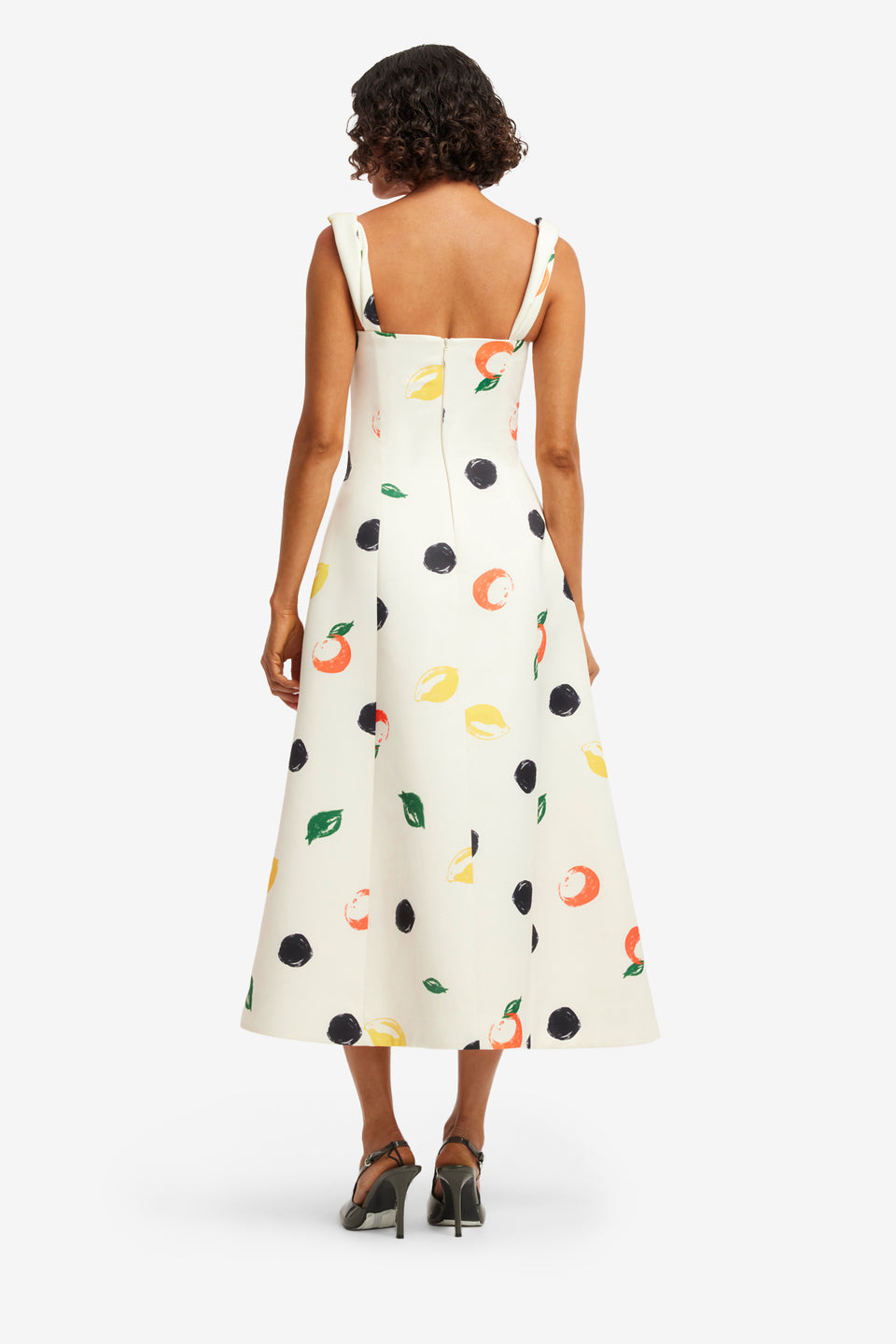Exclusive LEO LIN Beatrice Midi Dress - Citrus Spots