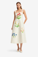 Beatrice Embellished Wool Midi Dress - Wildflower Dress Midi