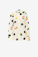 Cora Bow Blouse - Citrus Spots Blouse/Shirts