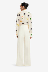 Cora Bow Blouse - Citrus Spots Blouse/Shirts