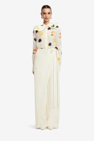 Exclusive LEO LIN Felicity Wrap Pants - Snow