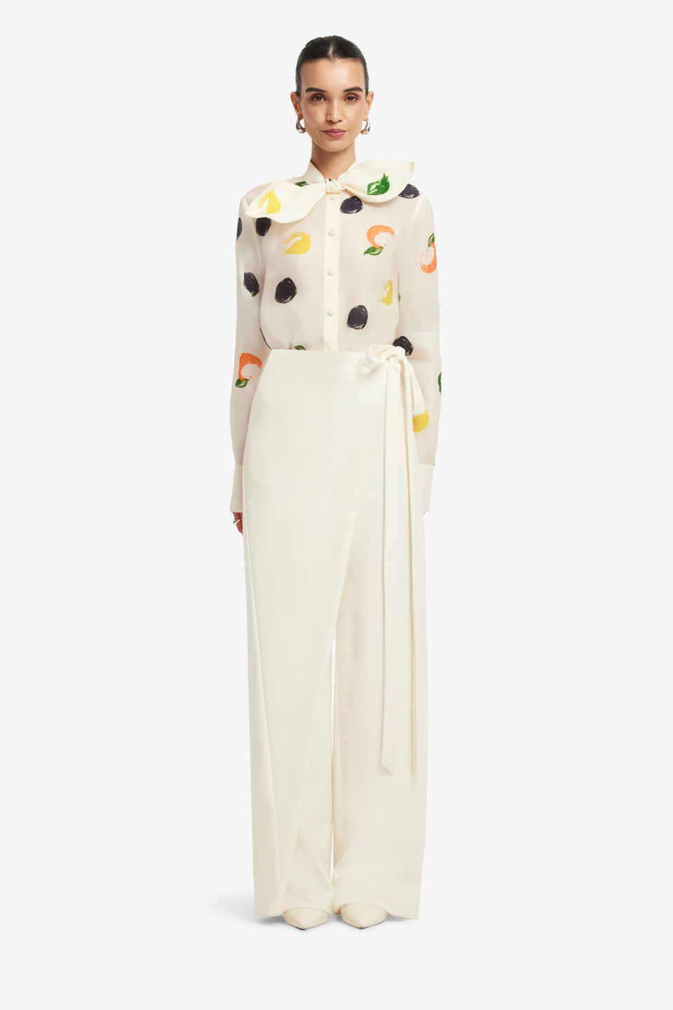 Exclusive LEO LIN Felicity Wrap Pants - Snow