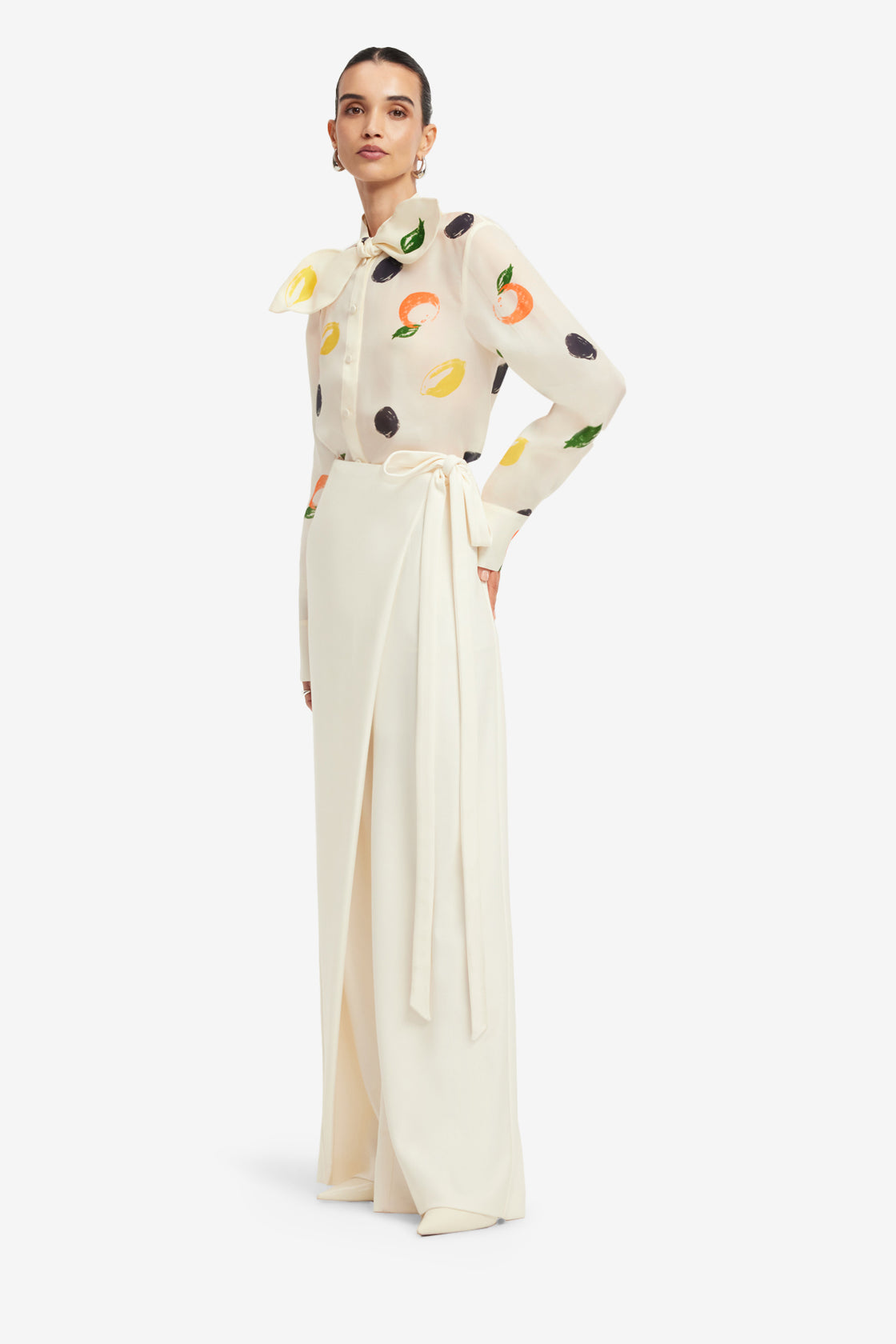 Exclusive LEO LIN Felicity Wrap Pants - Snow