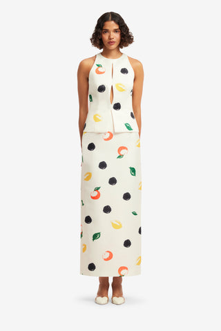 Exclusive LEO LIN Quinn Maxi Skirt - Citrus Spots