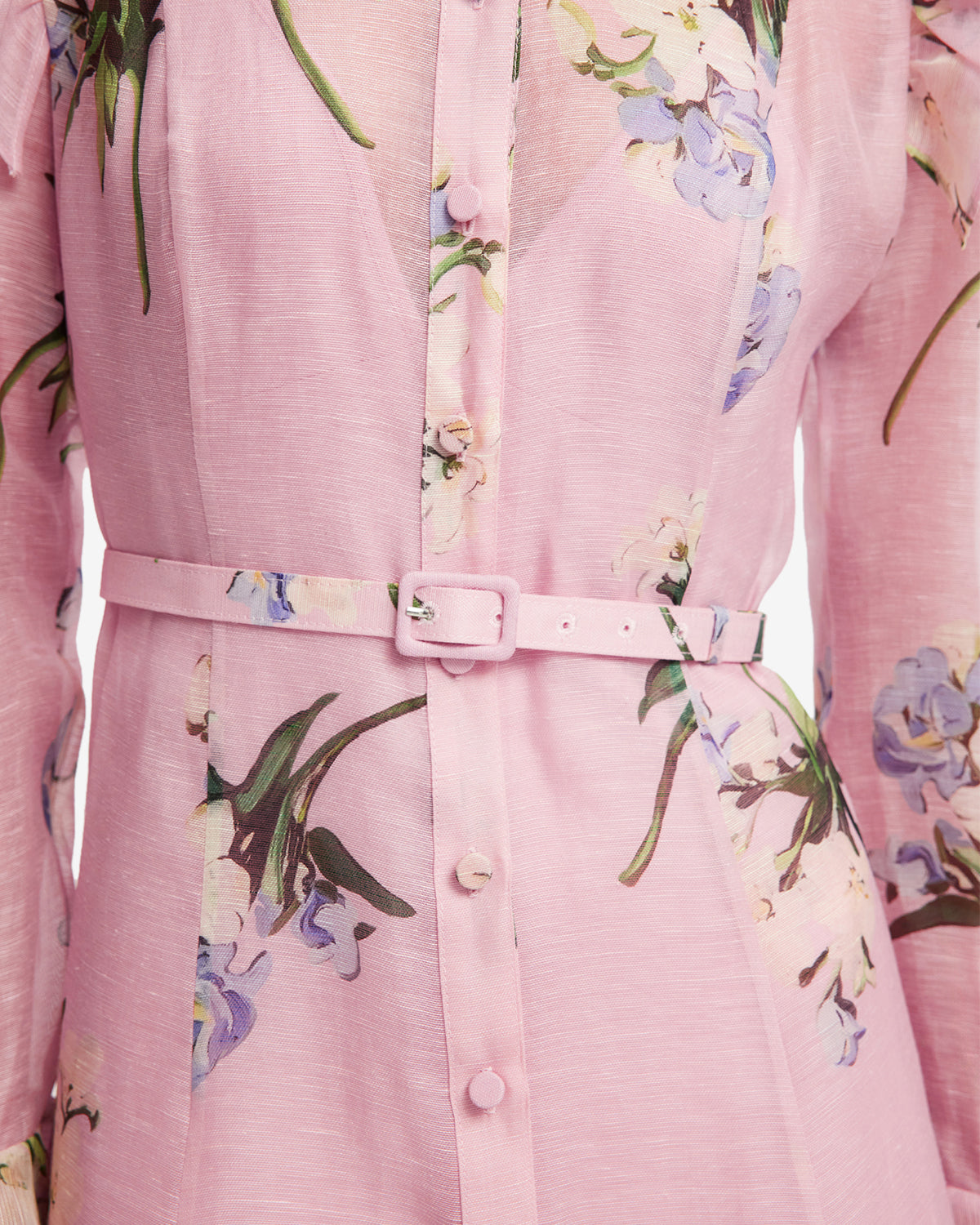 Katrina Butterfly Sleeve Midi Dress - Bouquet Print in Pastel Pink LEO LIN Katrina Butterfly Sleeve Midi Dress - Bouquet Print in Pastel Pink LEO LIN
