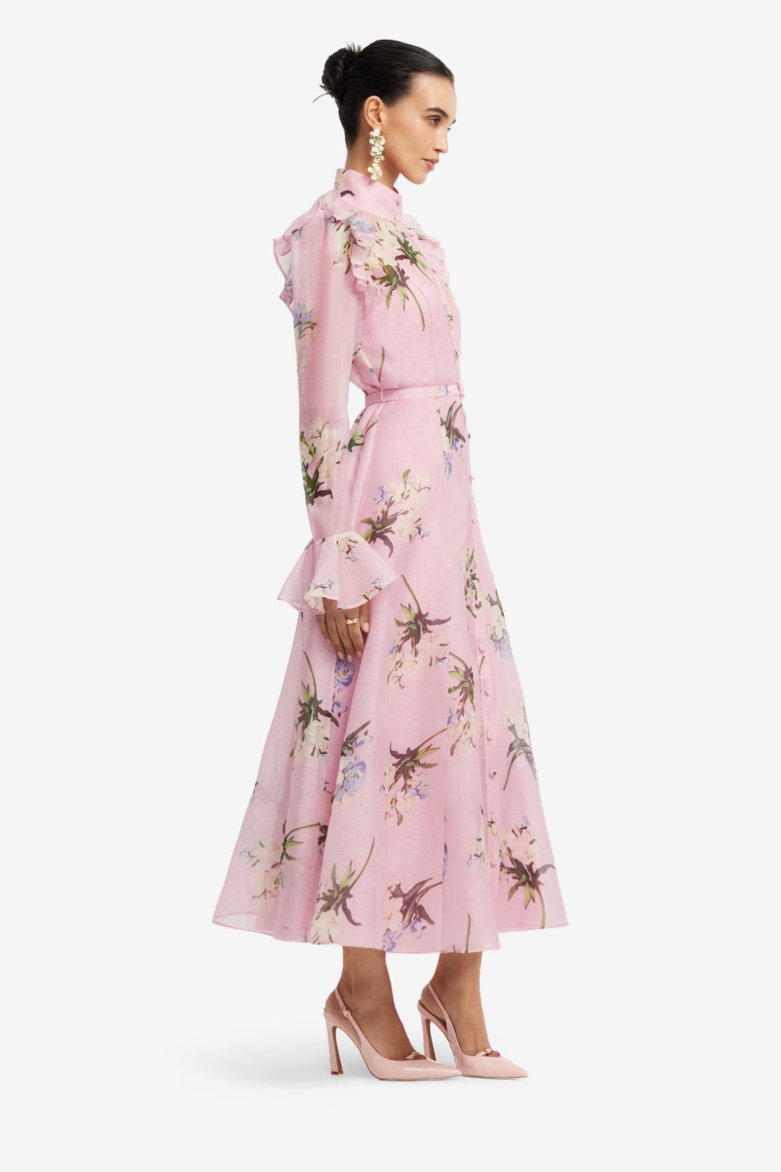Katrina Butterfly Sleeve Midi Dress