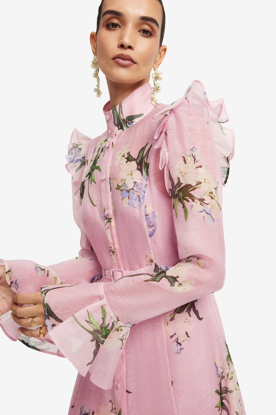 Katrina Butterfly Sleeve Midi Dress