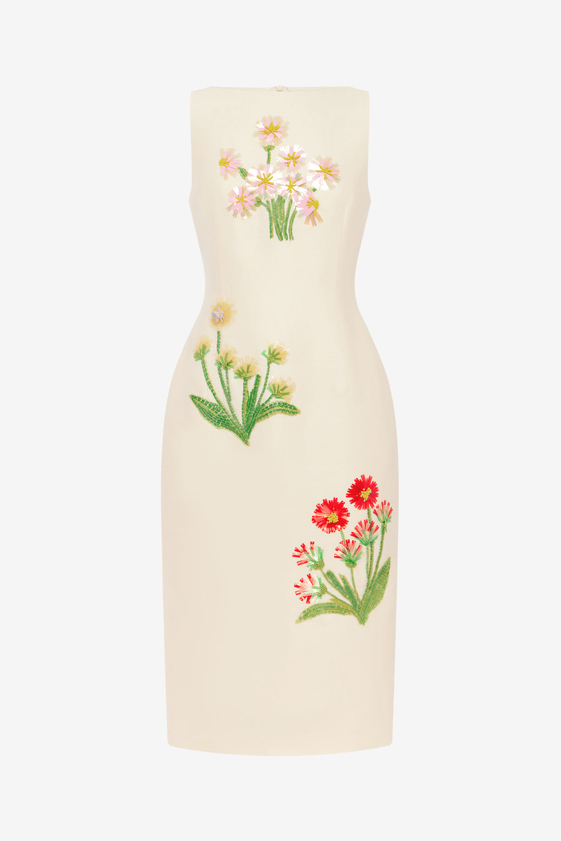Exclusive LEO LIN Eleanor Embellished Wool Midi Dress - Wildflower