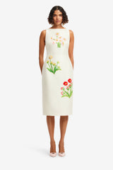 Eleanor Embellished Wool Midi Dress - Wildflower Dress Midi