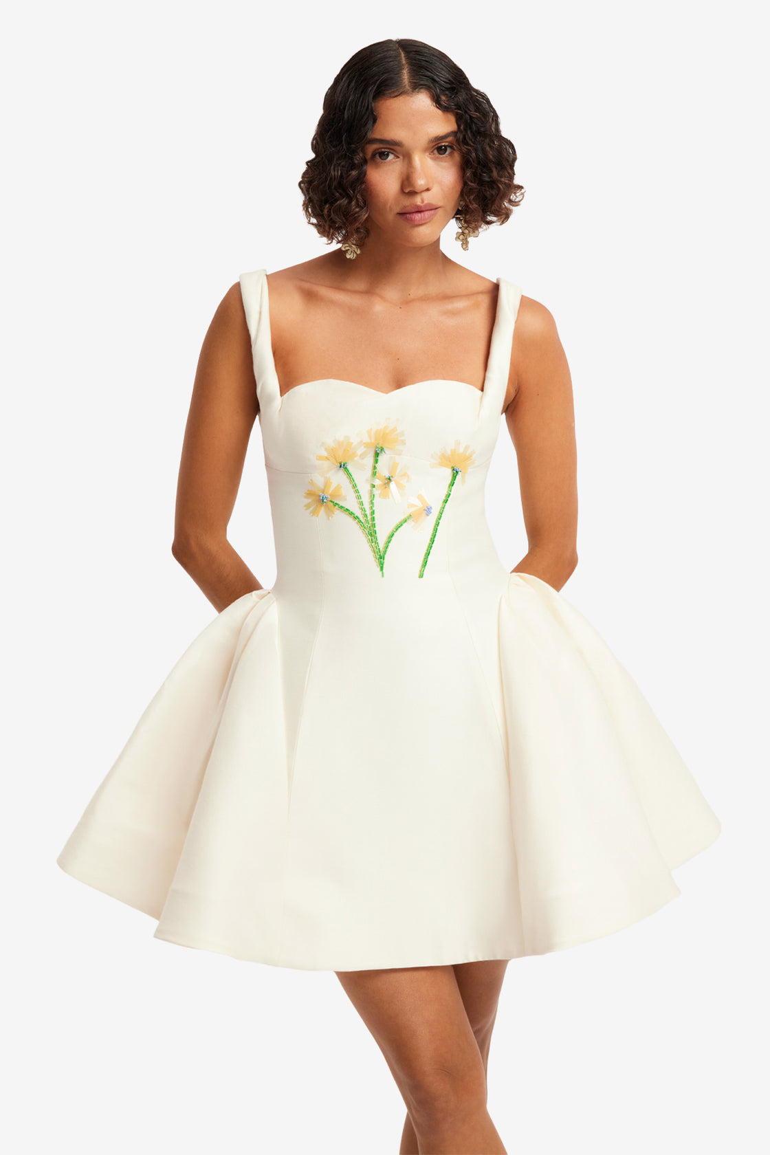 Ariel Embellished Wool Mini Dress - Wildflower Dress Mini