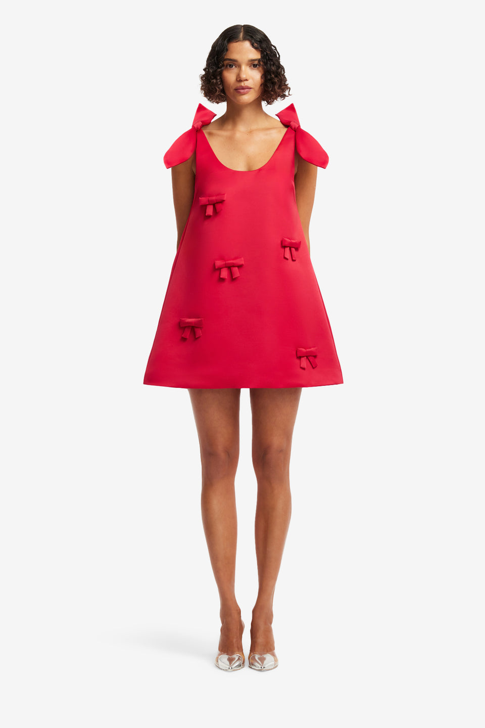 Harper Bow Mini Dress - Vermilion Dress Mini