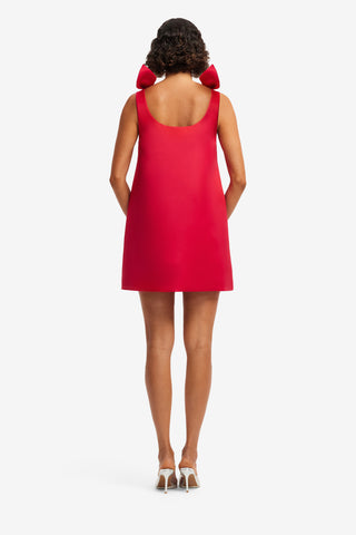 Harper Bow Mini Dress - Vermilion Dress Mini