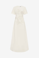 Alice Appliqué Short Sleeve Maxi Dress - Snow Dress Maxi