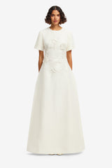 Alice Appliqué Short Sleeve Maxi Dress - Snow Dress Maxi