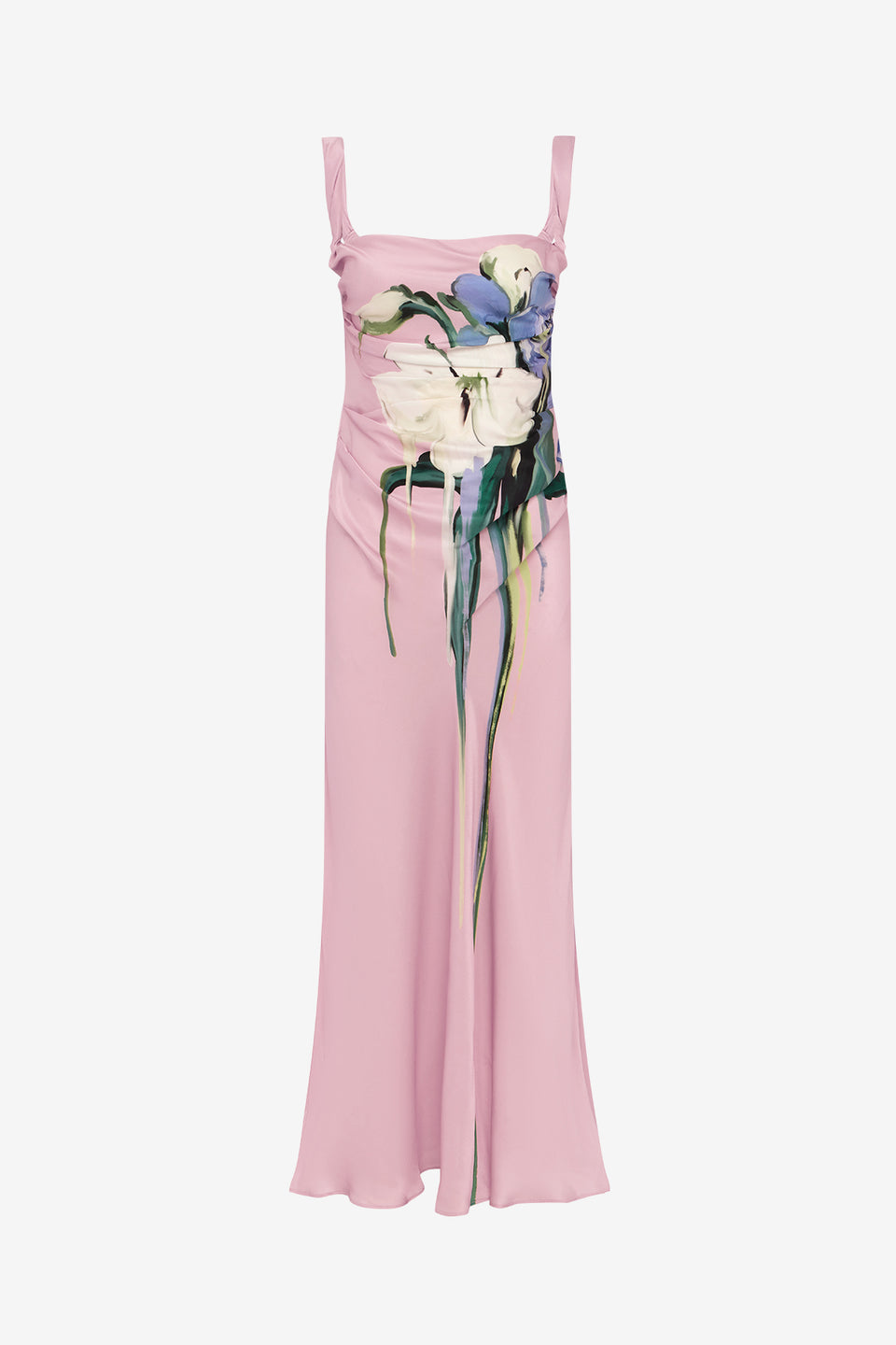 Exclusive LEO LIN Valentina Maxi Dress - Bouquet Print in Pastel Pink