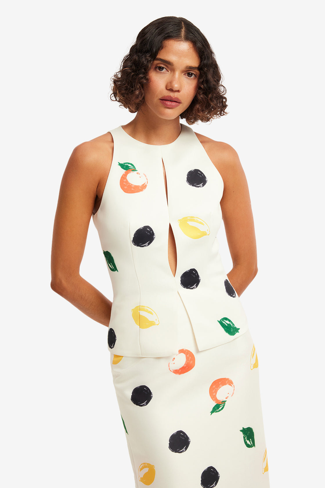 Exclusive LEO LIN Amelia Top - Citrus Spots