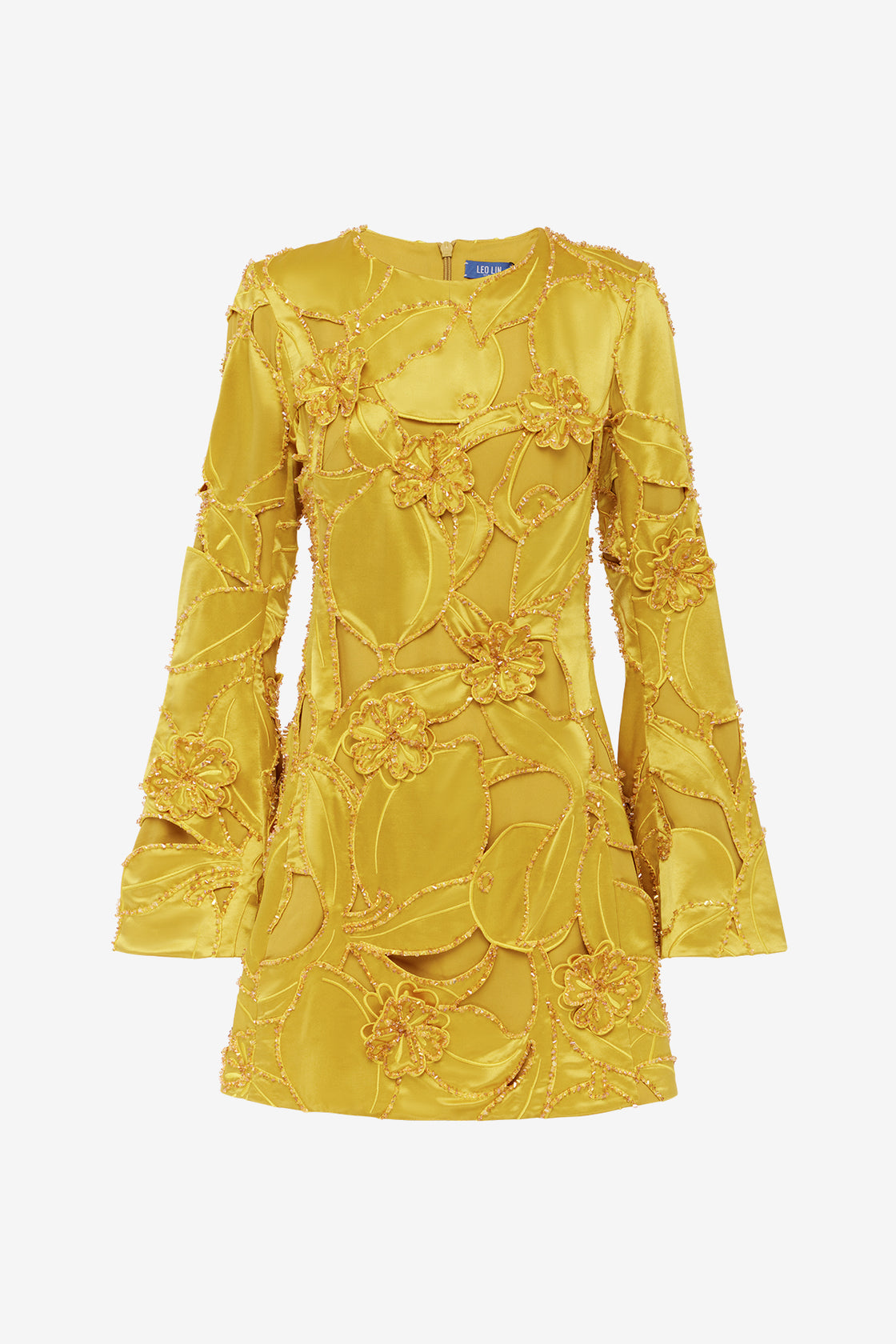 Suzanne Embellished Bell Sleeve Mini Dress - Opulence Dress Mini