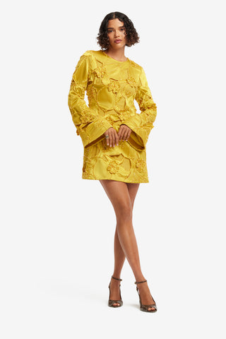Suzanne Embellished Bell Sleeve Mini Dress - Opulence Dress Mini