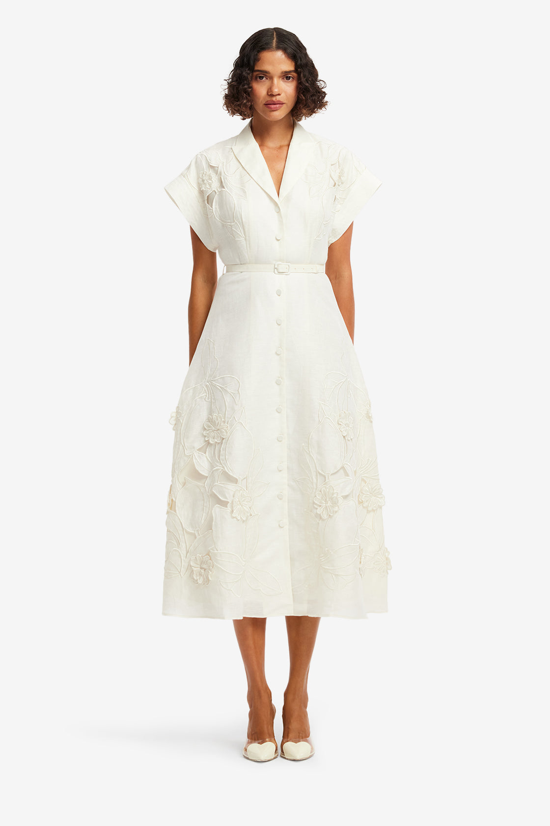 knee length dresses for ladies Aubrey | Plunge Midaxi Dress main image 1